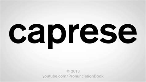 caprese pronunciation|caprese define.